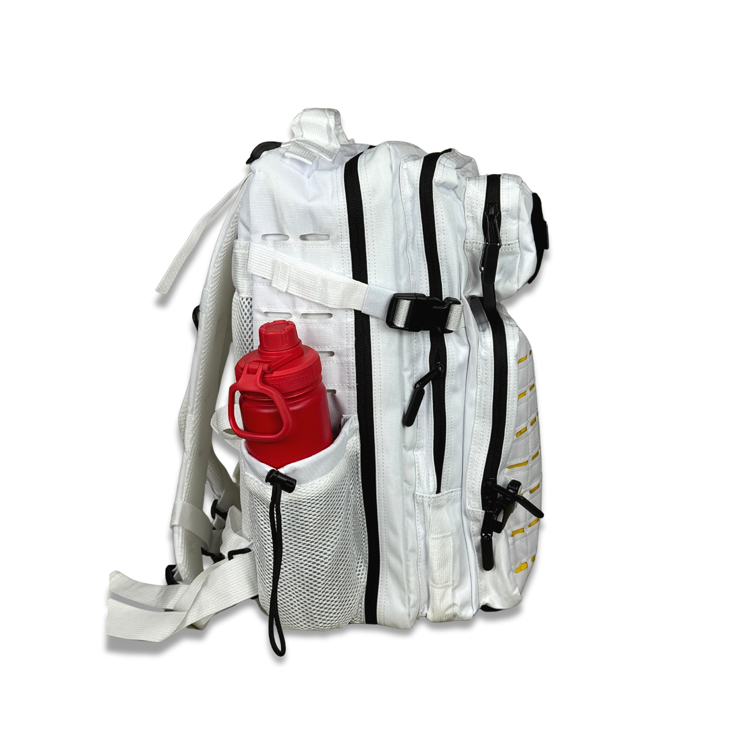 45L BOXFIT 'V3' BACKPACK WHITE in YELLOW ACCENTS