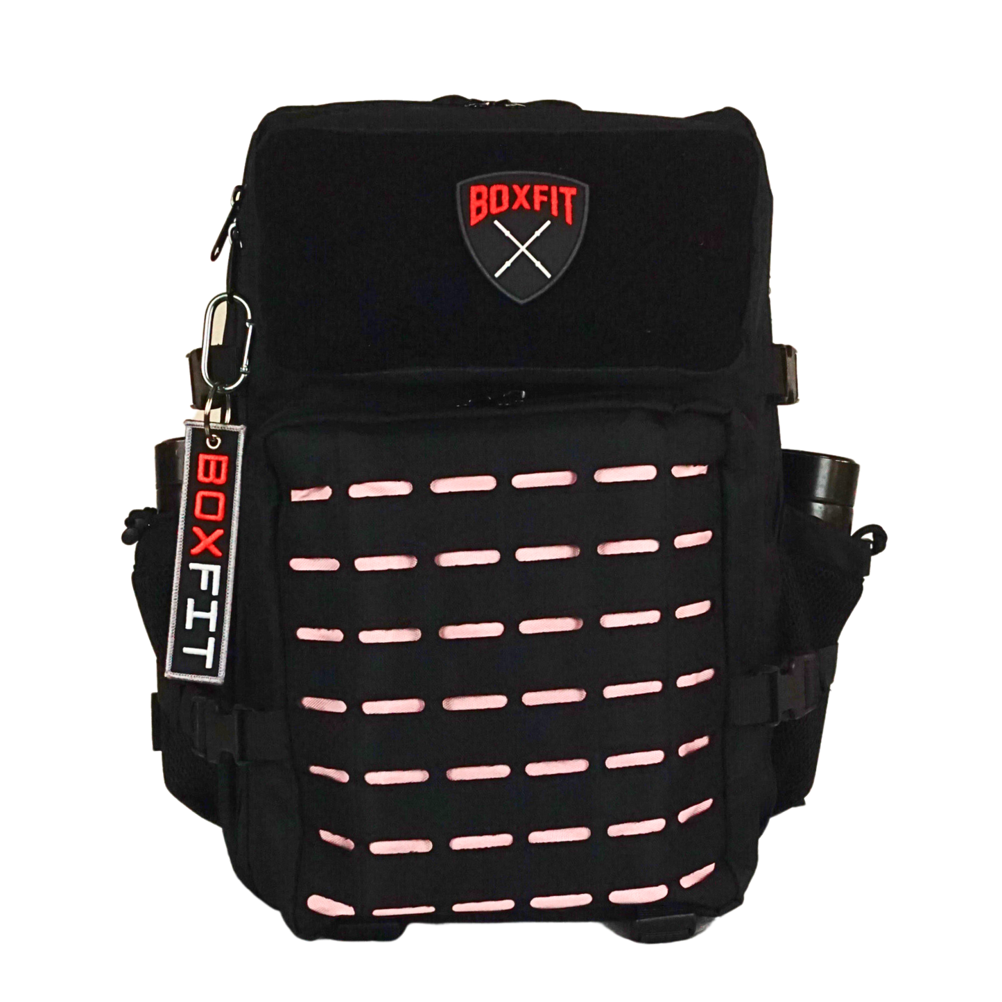 45L BOXFIT 'V3' BACKPACK in BLACK in white accents