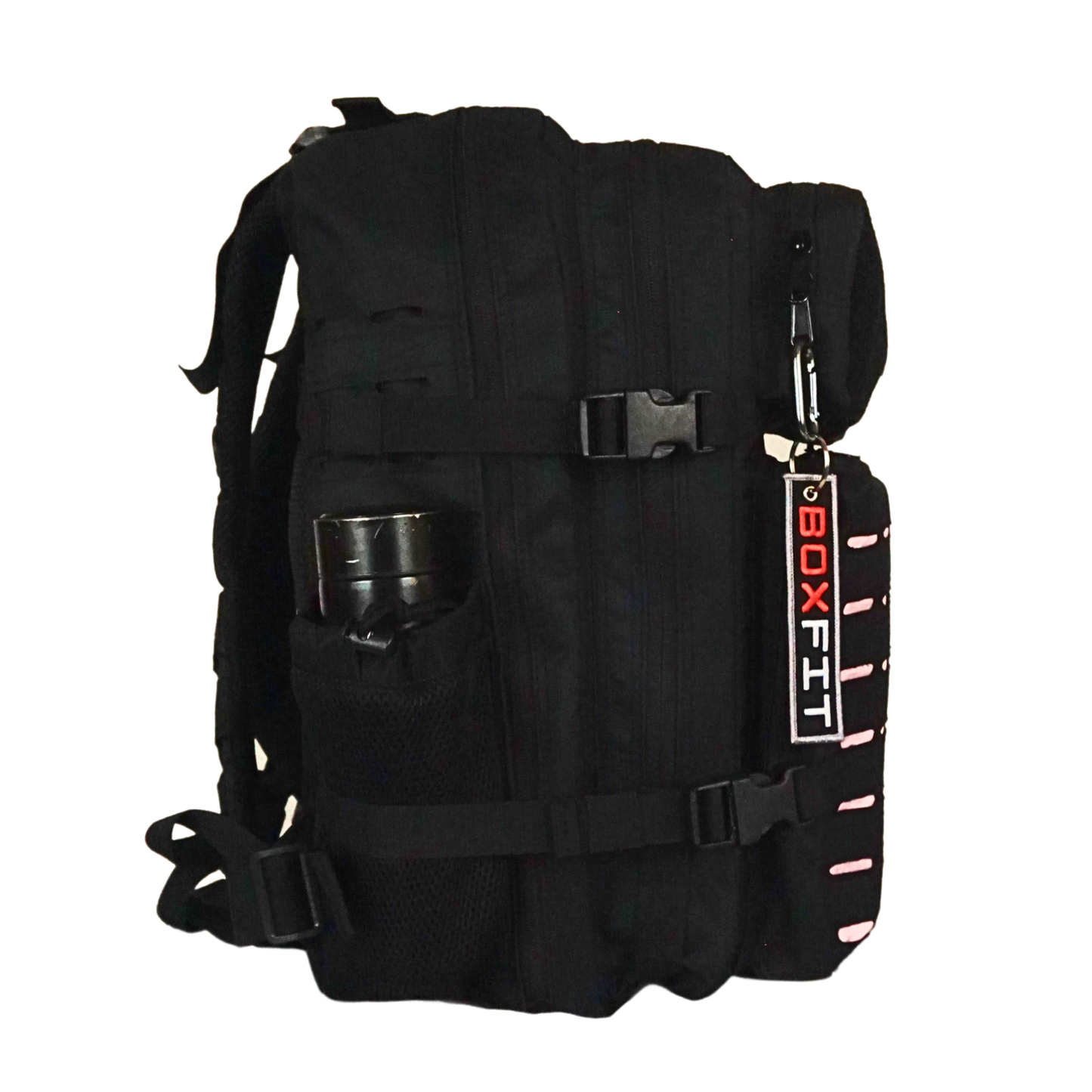 45L BOXFIT 'V3' BACKPACK in BLACK in white accents