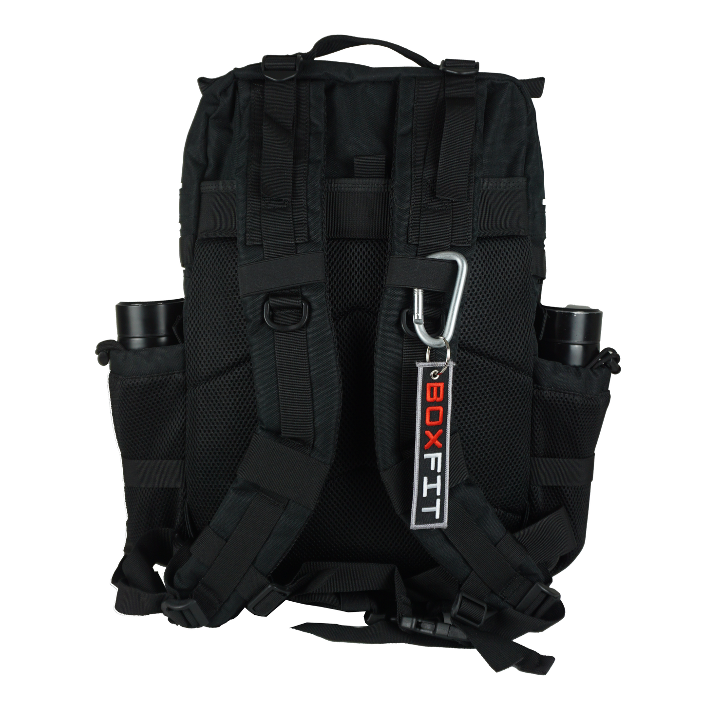45L BOXFIT 'V3' BACKPACK in BLACK in white accents