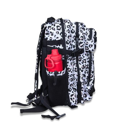 45L BOXFIT 'V1.5' BACKPACK in OFF-WHITE LEOPARD PRINT