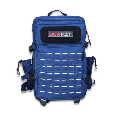45L BOXFIT 'V3' BACKPACK NAVY BLUE in WHITE ACCENTS