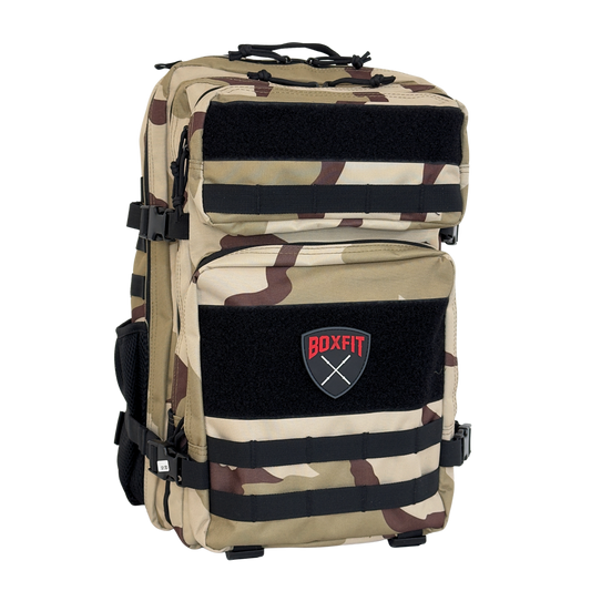 45L BOXFIT 'V2' BACKPACK in DESERT CAMO