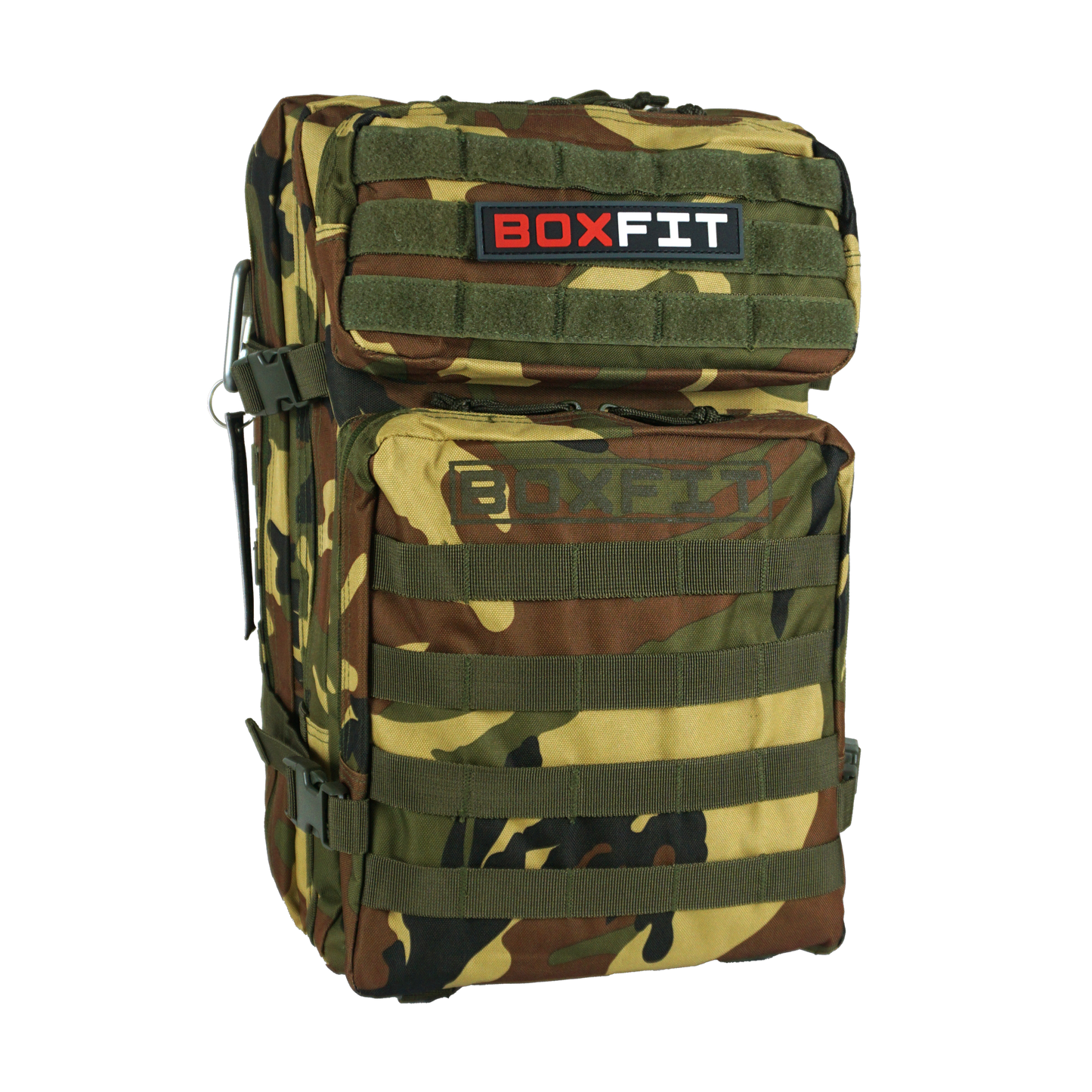 45L BOXFIT 'V1' BACKPACK in WOODLAND CAMO