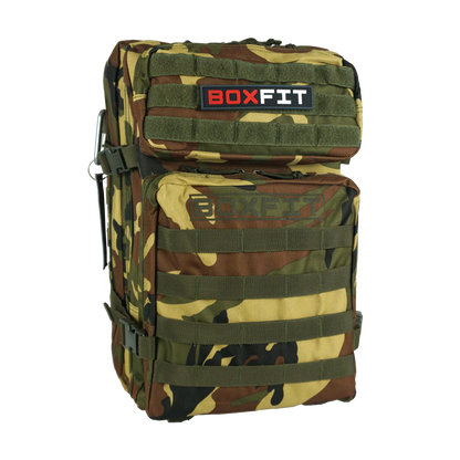 45L BOXFIT 'V1' BACKPACK in WOODLAND CAMO