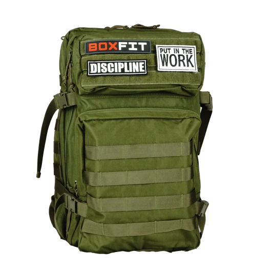 45L BOXFIT 'V1' BACKPACK in OLIVE GREEN