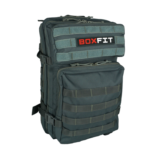 45L BOXFIT 'V1' BACKPACK in METALLIC GRAY