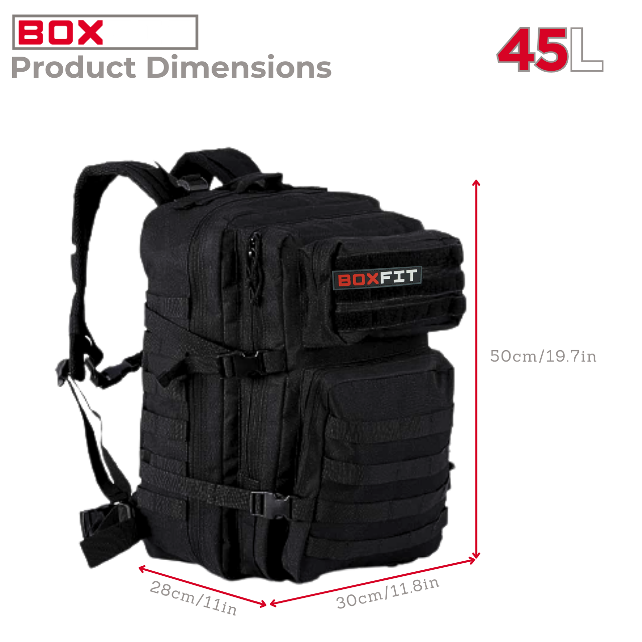 30L BOXFIT 'V1.5' BACKPACK in BLACK