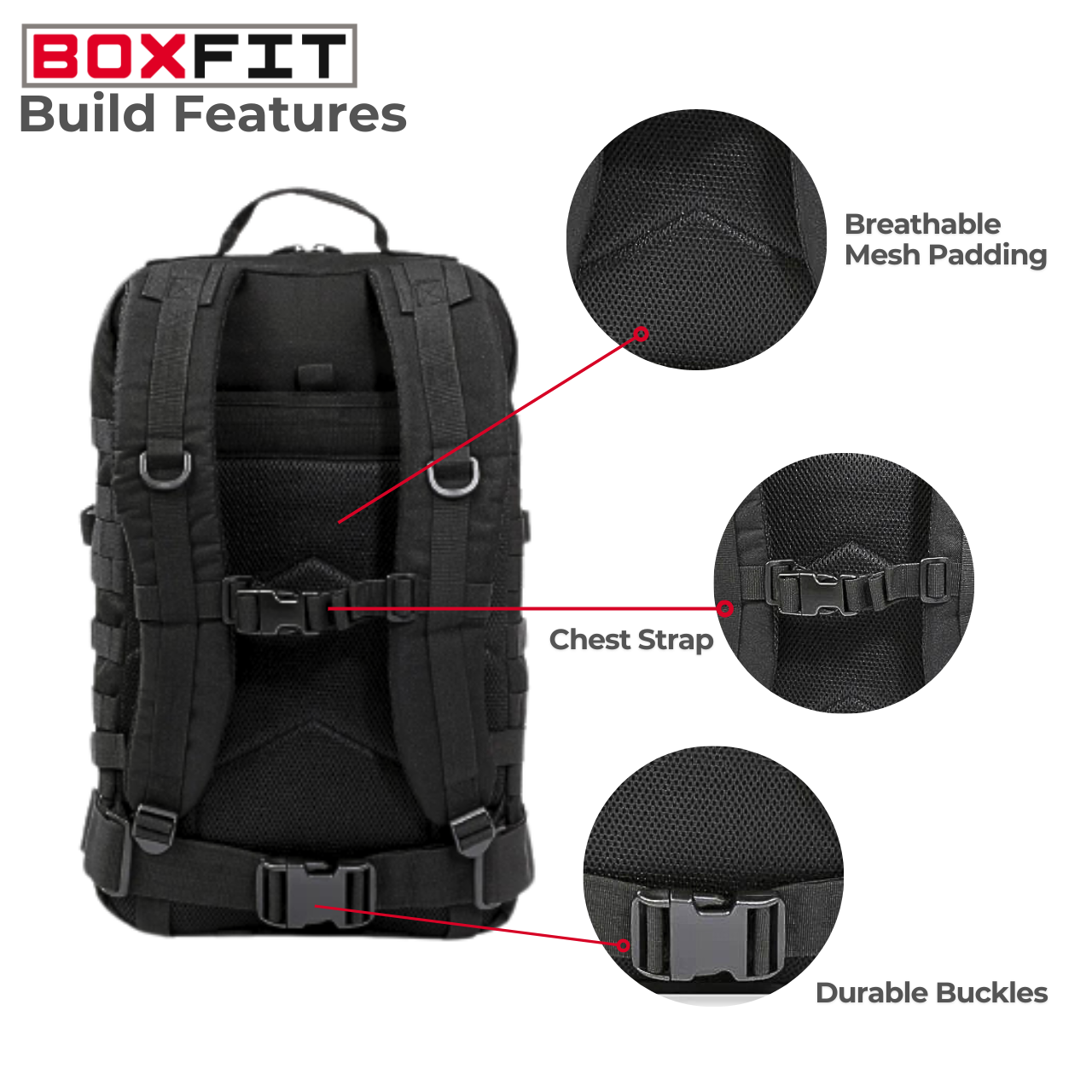 45L BOXFIT 'V1' BACKPACK in BLACK