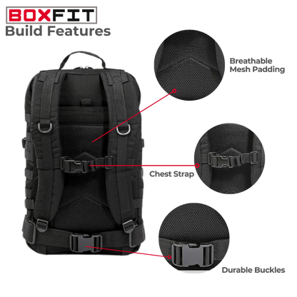 45L BOXFIT 'V1' BACKPACK in BLACK