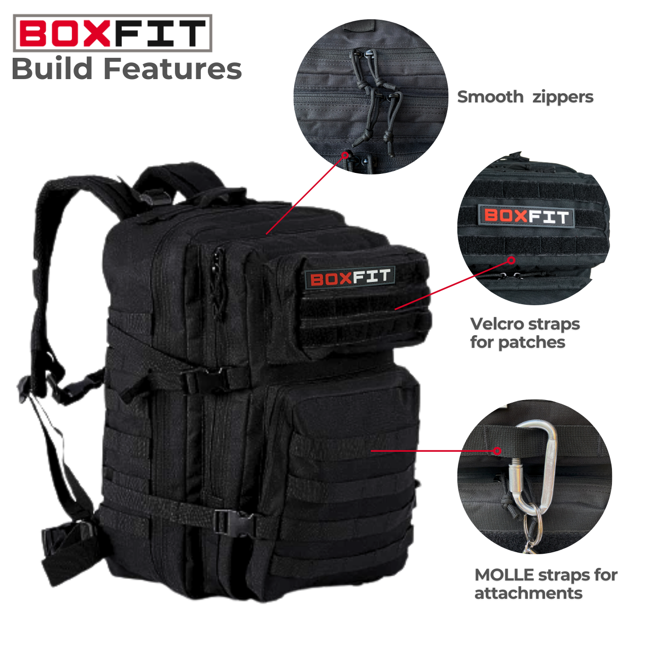 45L BOXFIT 'V1' BACKPACK in BLACK