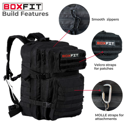 45L BOXFIT 'V1' BACKPACK in BLACK