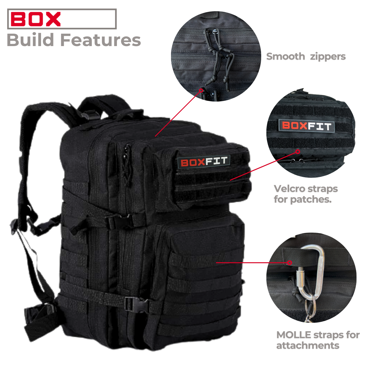 30L BOXFIT 'V1.5' BACKPACK in BLACK