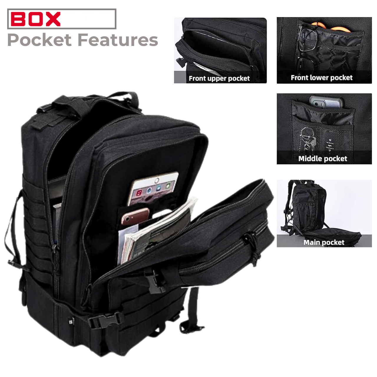 30L BOXFIT 'V1.5' BACKPACK in BLACK