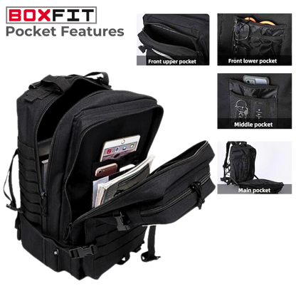 45L BOXFIT 'V1' BACKPACK in BLACK