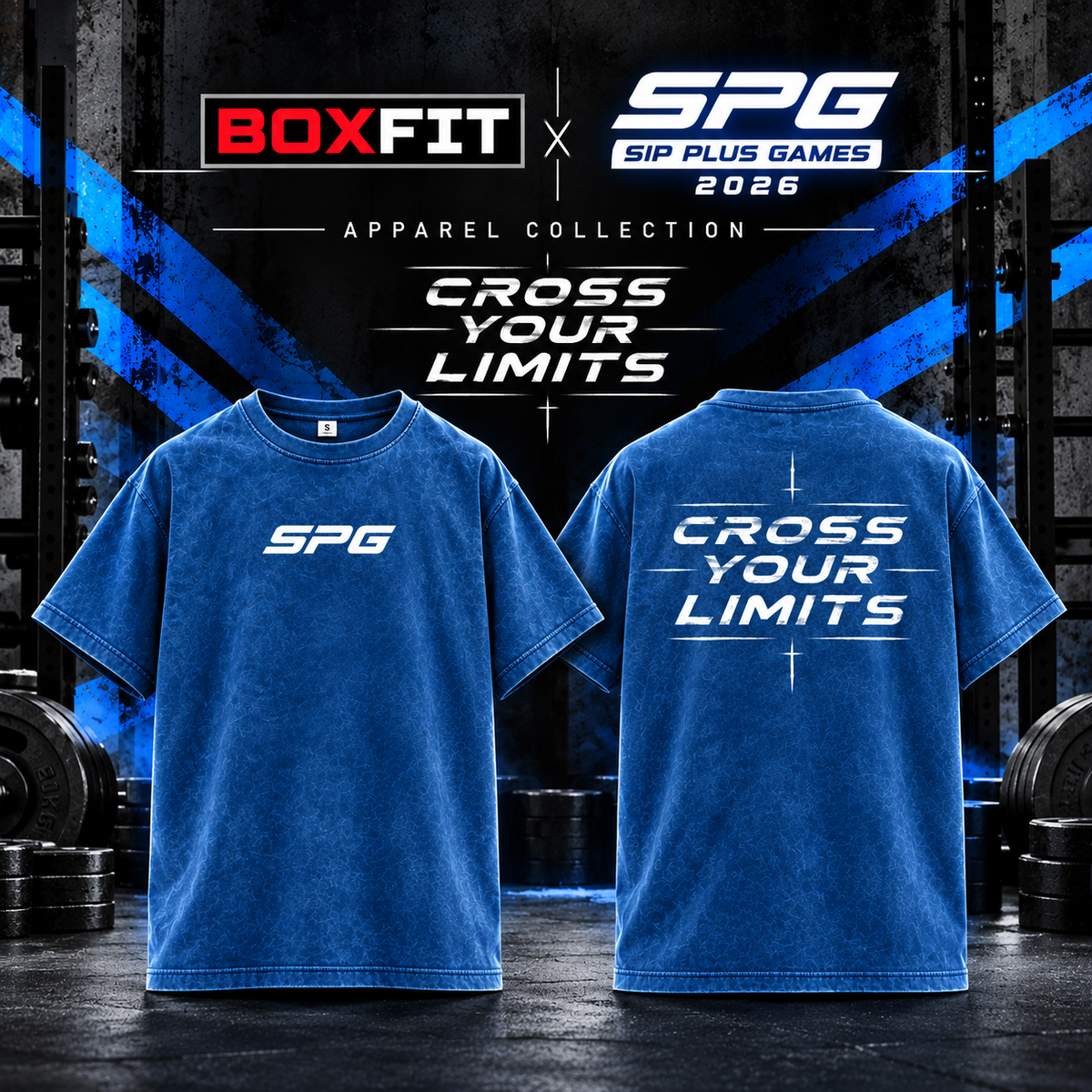 SIP PLUS GAMES × BoxFit Acid Wash T-Shirt