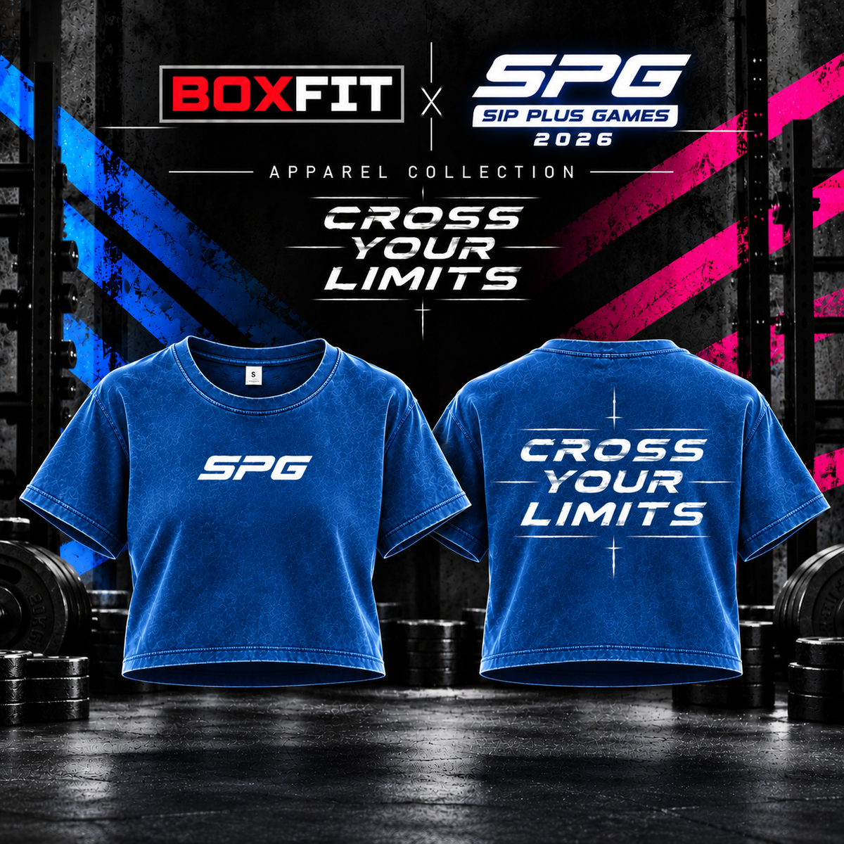 SIP PLUS GAMES × BoxFit Acid Wash T-Shirt